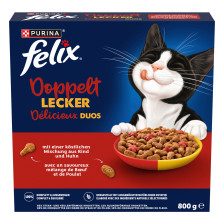 Felix Doppelt Lecker Trockenfutter Rind & Huhn 800G 