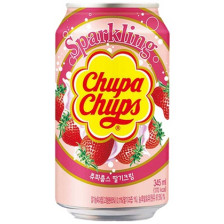 Chupa Chups Sparkling Strawberry & Cre      am Flavour 0,345L   MHD 07.04.2023 
