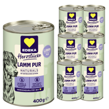 EDEKA Herzstücke Naturals Monoprotein Lamm Hundefutter 6x400G 