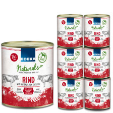 EDEKA Naturals Rind Hundefutter 6x800G 