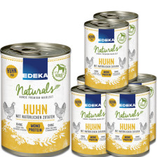 EDEKA Naturals Monoprotein Huhn Hundefutter 6x400g 