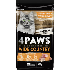 4Paws Wide Country reich an Pute mit Vollkornreis & Süsskartoffel 400G 