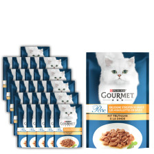 Purina Gourmet Perle Erlesene Streifen in Sauce mit Truthahn 26x85G 