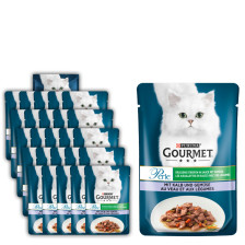 Purina Gourmet Perle Erlesene Streifen mit Kalb und Gemüse 26x85G 