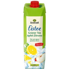 Alnatura Bio Eistee Grüner Tee Apfel-Zitrone 1L 