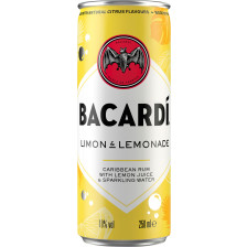 Bacardi Limon Lemonade 10% 0,25L Dose - Dose verschmutzt/beschädigt 
