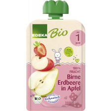 EDEKA Bio Birne & Erdbeere in Apfel ab 1.Jahr 100G 