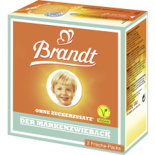 Brandt Markenzwieback ohne Zuckerzusatz 225G 