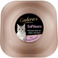 Cadora Softkern Mousse reich an Leber mit Herz mit Katzenmilchkern 85G 