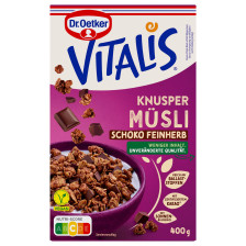 Dr.Oetker Vitalis Knuspermüsli Schoko feinherb 400G 