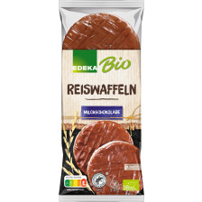 EDEKA Bio Reiswaffeln mit Vollmilchschokolade 6ST 100G 