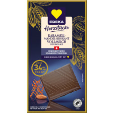 EDEKA Herzstücke Karamell Mandel-Krokant Vollmilch 100G 