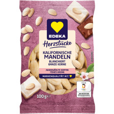 EDEKA Herzstücke Kalifornische Mandeln blanchiert, ganze Kerne 100G 