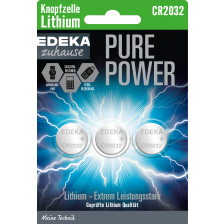 EDEKA zuhause Pure Power Lithium Knopfzelle CR2032 3ST 