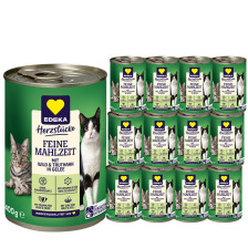 EDEKA Herzstücke Feine Mahlzeit Wild & Truthahn in Gelee 12x400g 
