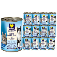 EDEKA Herzstücke Feine Mahlzeit Stückchen mit MSC Seelachs in Gelee 12x400g 