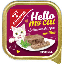 Gut & Günstig Hello My Cat Schlemmerhappen mit Rind 100G 
