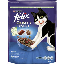 Felix Crunchy & Soft mit Lachs, Thunfisch und Gemüse 0,95KG 