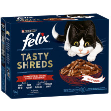 Felix Tasty Shreds Geschmacksvielfalt vom Land 10x 80G 