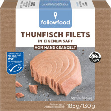 Followfood Thunfisch Filets in eigenem Saft 185G 