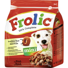 Frolic 100% Complete Mini mit Rind, Karotten & Reis Hundefutter trocken 1KG 