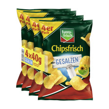 Funny-Frisch Chipsfrisch gesalzen 4ST 160g 