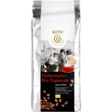 GEPA Fairtrade Italienischer Bio Espresso ganze Bohnen 1KG 