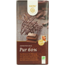 GEPA Bio Zartbitter Mild pur 60% Kakao 100 g 