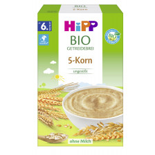 Hipp Bio Getreidebrei 5-Korn ungesüßt ab dem 6.Monat 200G 