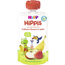 Hipp Bio Hippis Erdbeere-Banane in Apfel 100G 