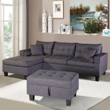 Home Deluxe Sofa ROM grau rechts 