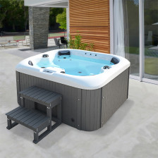 Home Deluxe Outdoor Whirlpool SEA STAR inkl. Treppe und Thermoabdeckung 