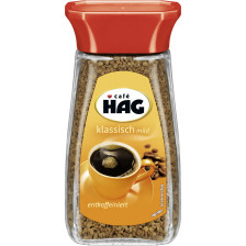 Café HAG klassisch mild entkoffeiniert 100-g-Glas 