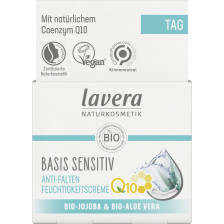 lavera Naturkosmetik Basis Sensitiv Anti-Falten Feuchtigkeitscreme Q10 50ML 
