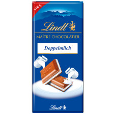 Lindt Maitre Chocolatier Doppelmilch 110G  MHD 04.2023 