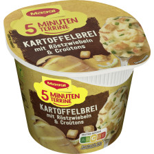 Maggi 5 Minuten Terrine Kartoffelbrei mit Röstzwiebeln & Croutons 56G 