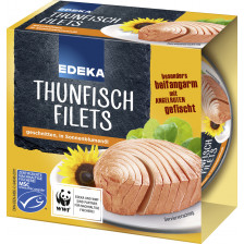 EDEKA Thunfischfilets in Sonnenblumenöl 185 g 