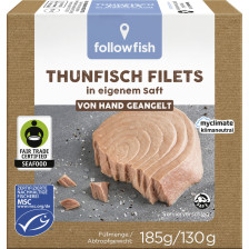 Followfood Thunfisch Filets in eigenem Saft 185G 