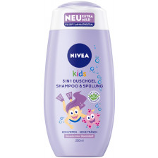 Nivea Kids 3in1 Duschgel, Shampoo & Spülung Bezaubernder Beerenduft 250 ml 
