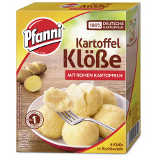 Pfanni Kartoffel Klöße mit rohen Kartoffeln für 6 Stück 200G 