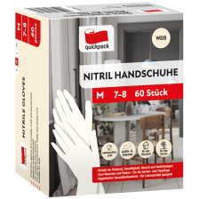 Quickpack Nitril Handschuhe weiß Gr.M 60ST 