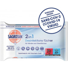 Sagrotan 2in1 Desinfektions-Tücher 15ST 
