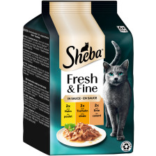Sheba Fresh & Fine in Sauce Huhn/Truthahn/Ente 6ST 300G 