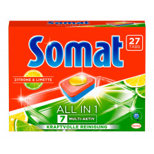 Somat 7 All in 1 Multi-Aktiv Zitrone & Limette 27 Tabs 