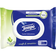 Tempo Sanft & Sensitive feuchte Toilettentücher Aloe Vera 42 Stück 