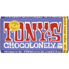 Tony's Chocolonely Dunkle Vollmilchschokolade 42% Brezel Toffee 180G 