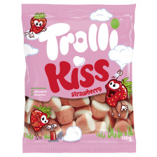 Trolli Kiss Schaum Erdbeeren 150G 