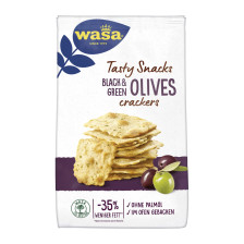 Wasa Tasty Snacks Black & Green Olives Crackers 150G 