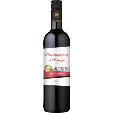 Rheinberg Kellerei Montepulciano d'Abruzzo trocken DOC 0,75L - Etikett verschmutzt/beschädigt 