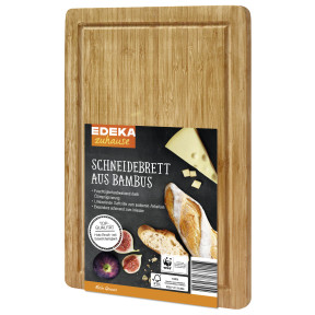 EDEKA zuhause Schneidebrett aus Bambus 38,5cm x 25,5cm